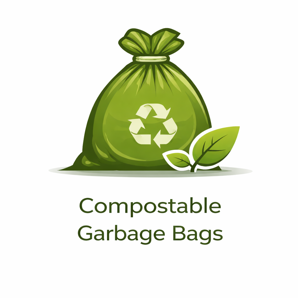 Compostable garbage bags for waste management